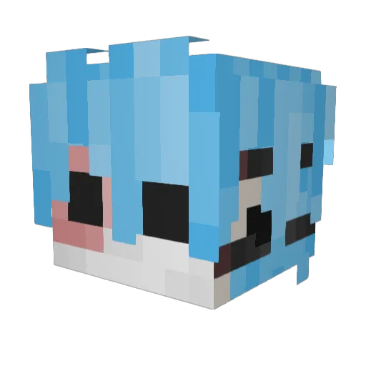 10Perseus01 Minecraft avatar head, 3D render