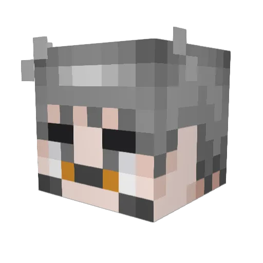 10R35_ Minecraft avatar head, 3D render