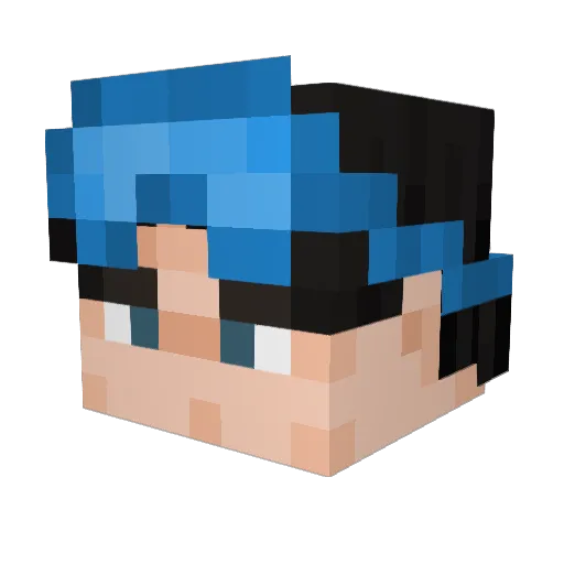 10Years Minecraft avatar head, 3D render
