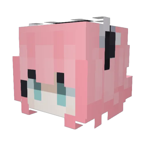 10ZingW Minecraft avatar head, 3D render