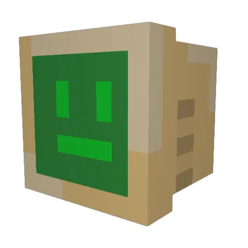 10_Bytes Minecraft avatar head, 3D render