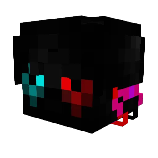10_Chaos Minecraft avatar head, 3D render