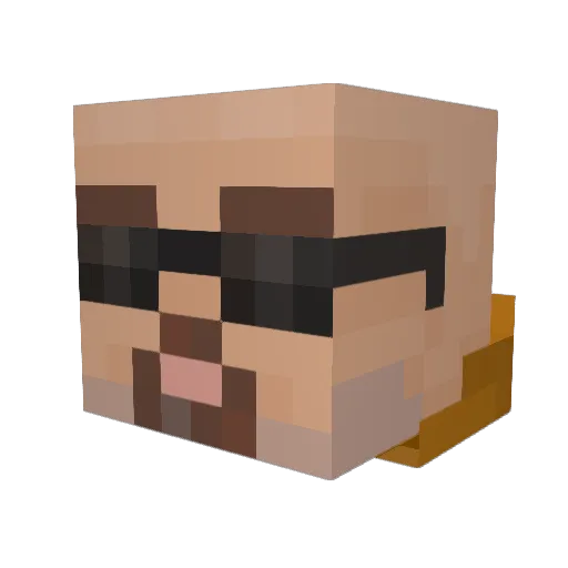 10aR Minecraft avatar head, 3D render