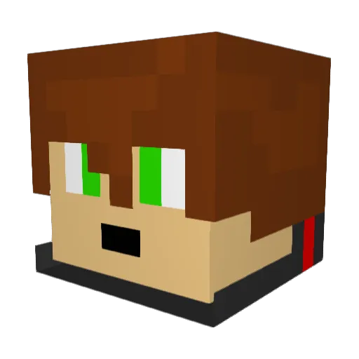 10aaron Minecraft avatar head, 3D render
