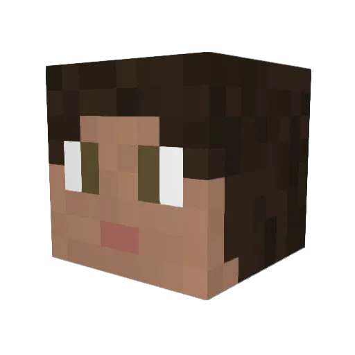 10diez Minecraft avatar head, 3D render