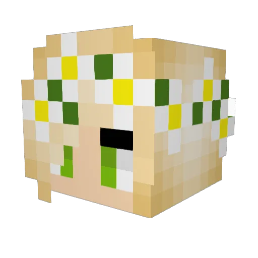 10kReasons Minecraft avatar head, 3D render