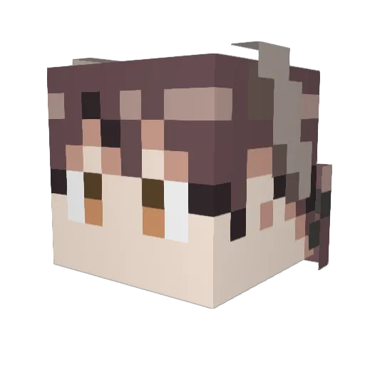 10kkey Minecraft avatar head, 3D render