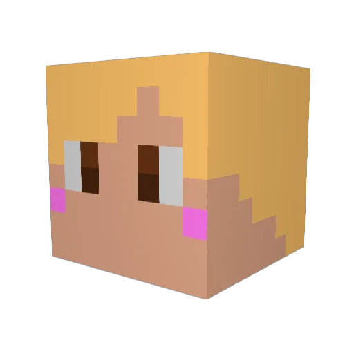 10ma53 Minecraft avatar head, 3D render
