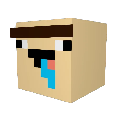 10memo Minecraft avatar head, 3D render