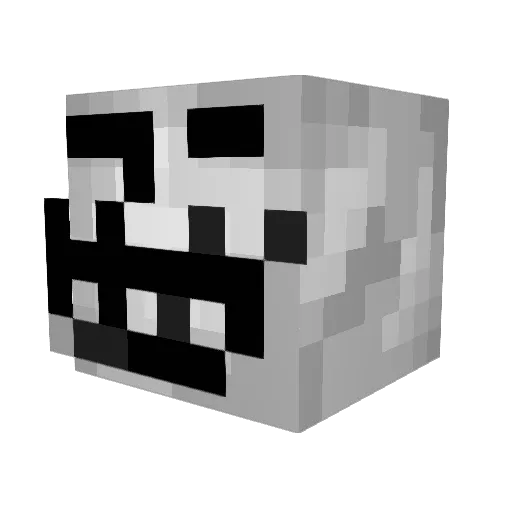 10mran Minecraft avatar head, 3D render