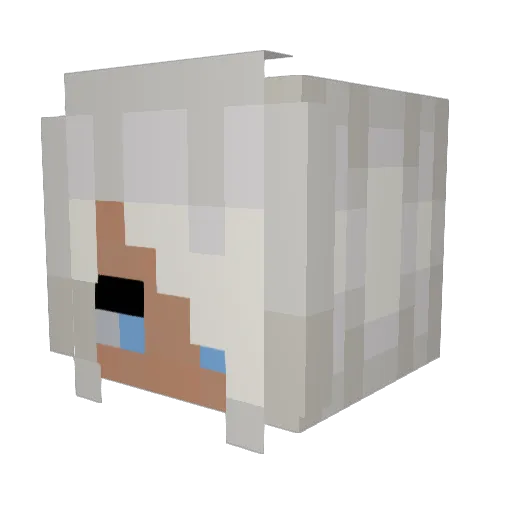 10nic Minecraft avatar head, 3D render