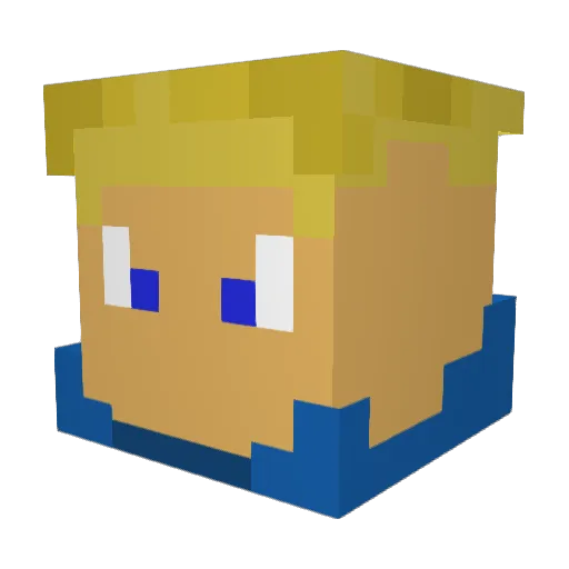 10nn0 Minecraft avatar head, 3D render