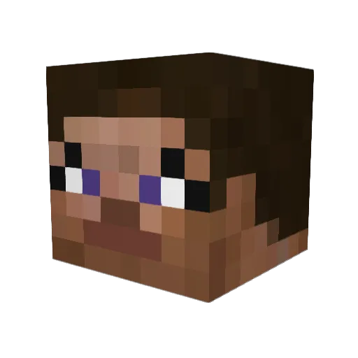 10orange Minecraft avatar head, 3D render
