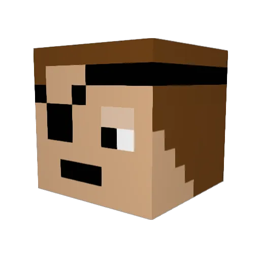 10poundbass Minecraft avatar head, 3D render