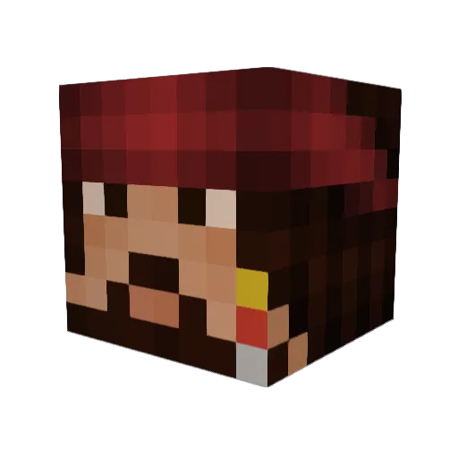 10thstep Minecraft avatar head, 3D render