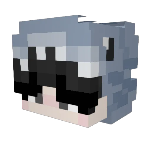 10ume Minecraft avatar head, 3D render