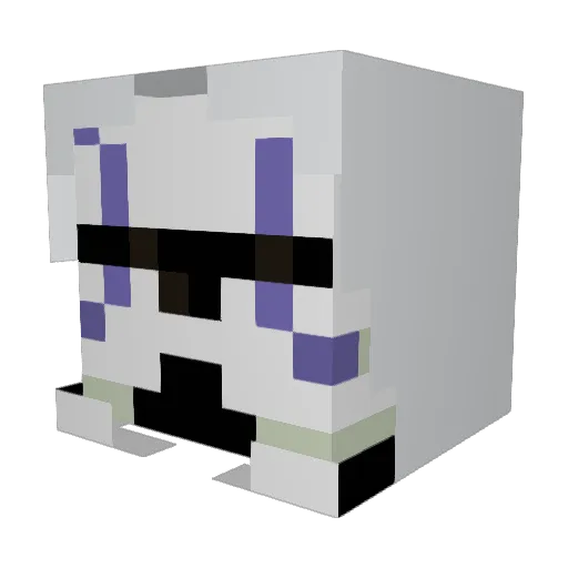 10ut Minecraft avatar head, 3D render