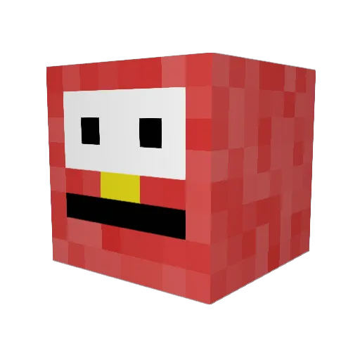 10xWaffles Minecraft avatar head, 3D render