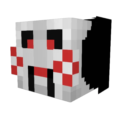 11001111 Minecraft avatar head, 3D render