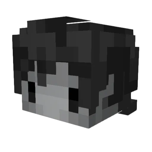 110P Minecraft avatar head, 3D render