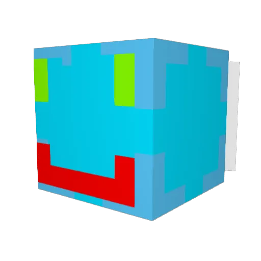 110_games Minecraft avatar head, 3D render