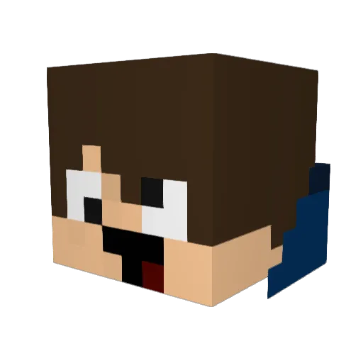 1111111111111112 Minecraft avatar head, 3D render