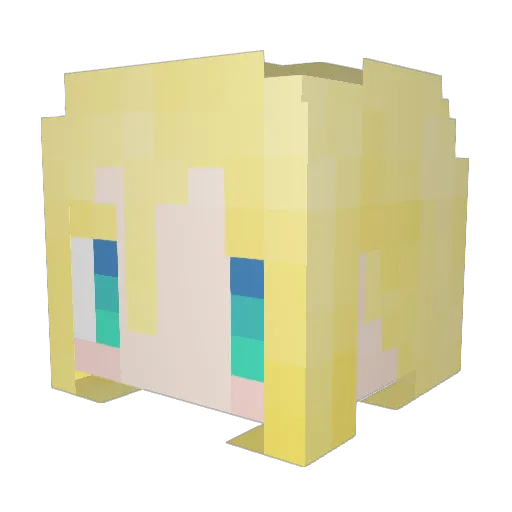 111117798 Minecraft avatar head, 3D render