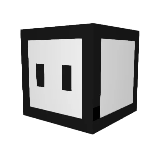 111awei Minecraft avatar head, 3D render