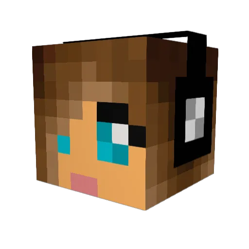 111kittycat Minecraft avatar head, 3D render