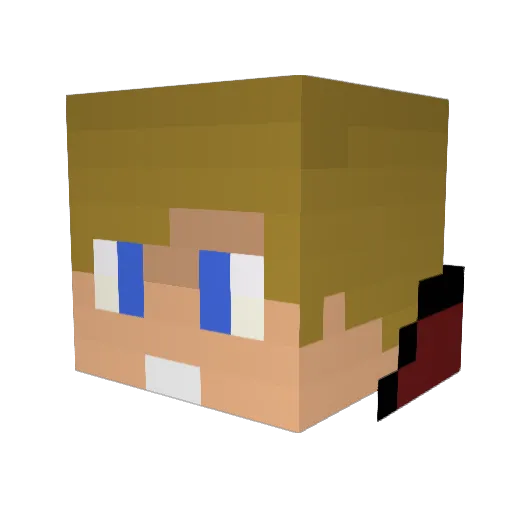 111rd Minecraft avatar head, 3D render