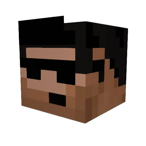 111susi Minecraft avatar head, 3D render