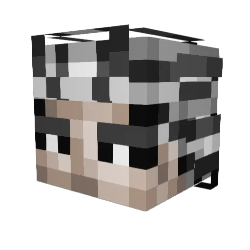 111uke Minecraft avatar head, 3D render