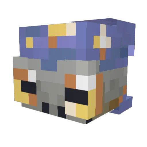 1124s Minecraft avatar head, 3D render