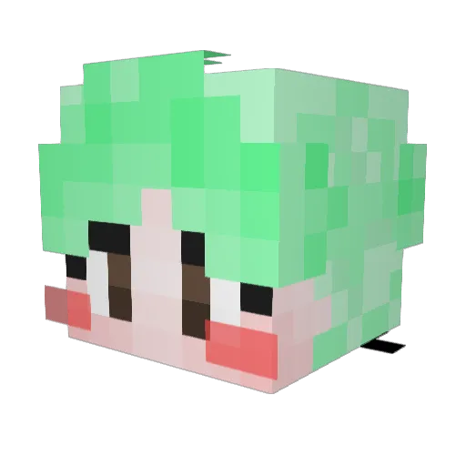 1127cat Minecraft avatar head, 3D render