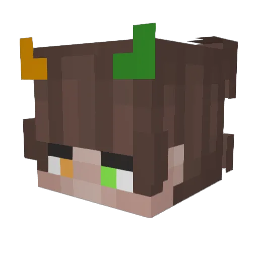 11288 Minecraft avatar head, 3D render