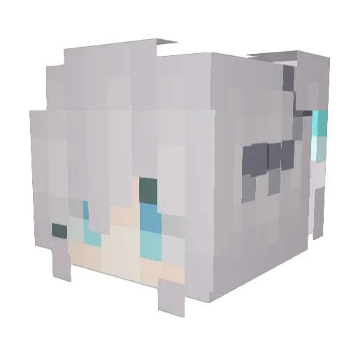 112_novice Minecraft avatar head, 3D render