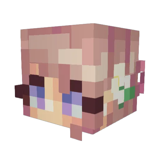 11312 Minecraft avatar head, 3D render