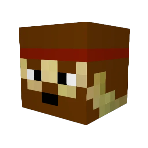 1137kon Minecraft avatar head, 3D render
