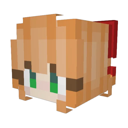 1145142333 Minecraft avatar head, 3D render