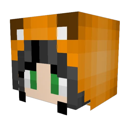 114514awa Minecraft avatar head, 3D render