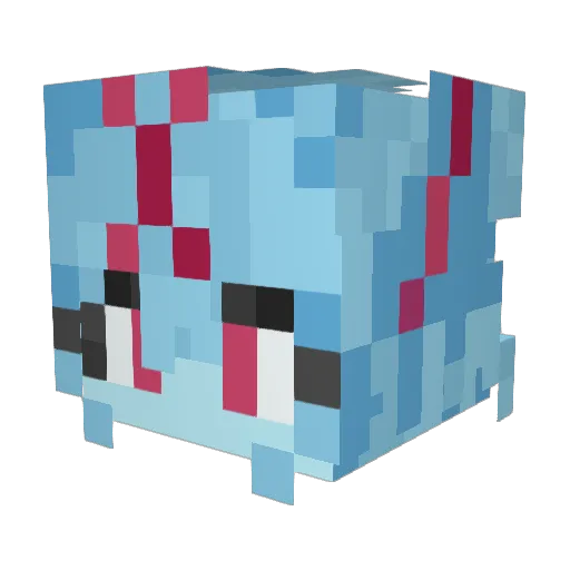 114ABC Minecraft avatar head, 3D render