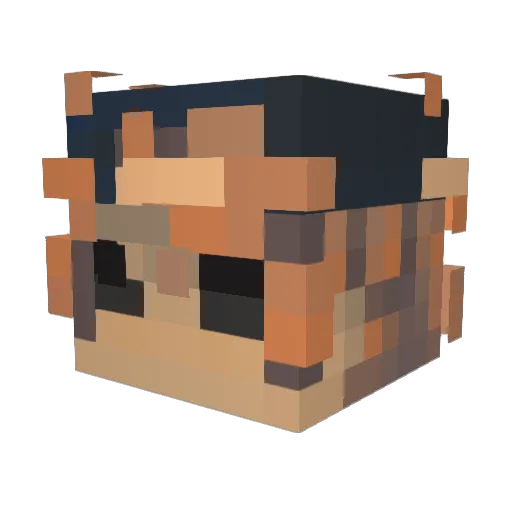 114xz Minecraft avatar head, 3D render