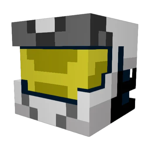 117MR_N00B Minecraft avatar head, 3D render