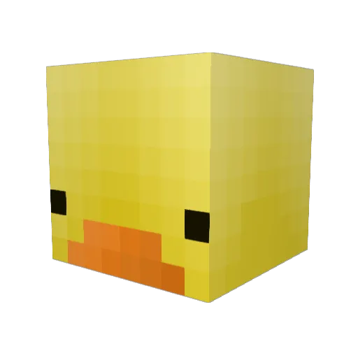 119DUCK Minecraft avatar head, 3D render