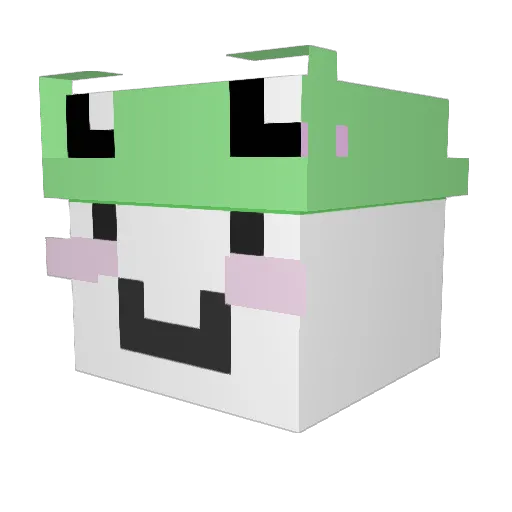 119a Minecraft avatar head, 3D render