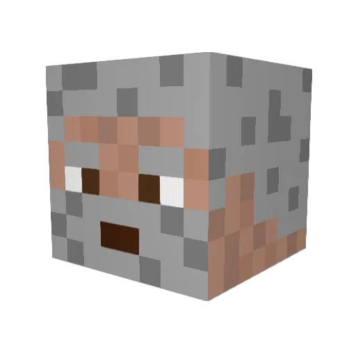 11APOLLO11 Minecraft avatar head, 3D render