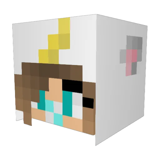 11Clover Minecraft avatar head, 3D render