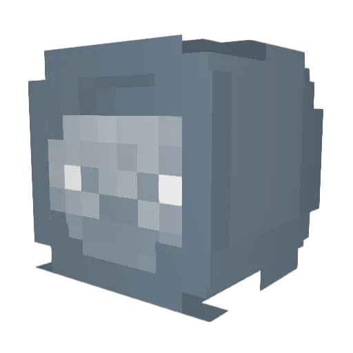 11Dimez Minecraft avatar head, 3D render