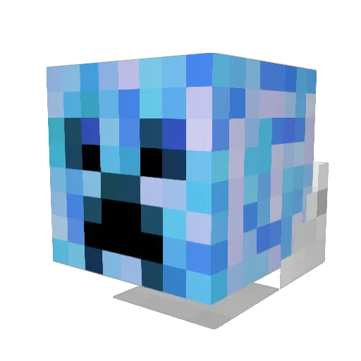 11MINHO Minecraft avatar head, 3D render