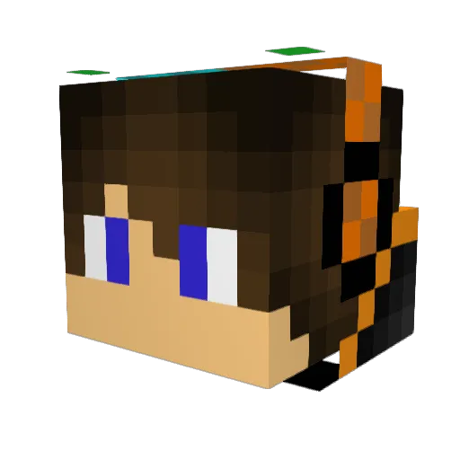 11SzR Minecraft avatar head, 3D render